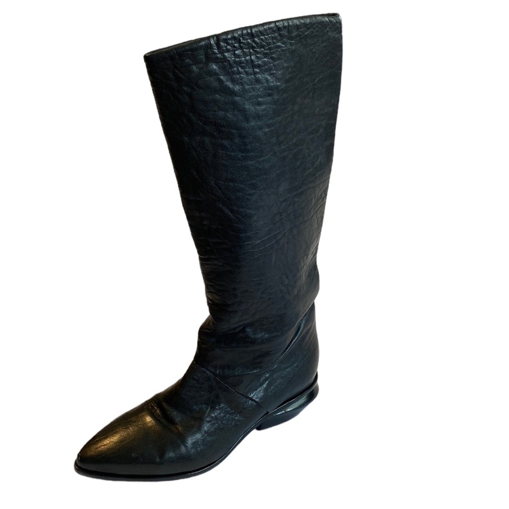 Alexander Wang Black Leather Riding Boots EU 37